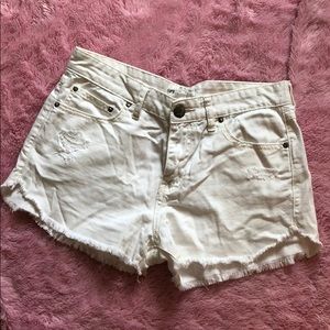 MOVING SALE Free People white high waisted shorts